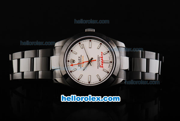 Rolex Milgauss Automatic Movement Full PVD with White Dial and White Stick Markers - Click Image to Close